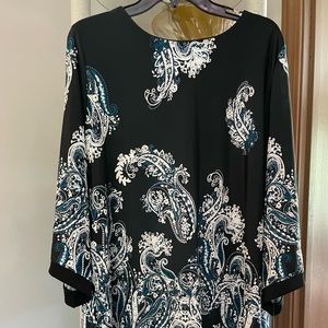 Paisley Dress with Bell Sleeve - NWT